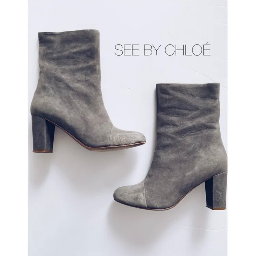 See by Chloe leather suede boots
